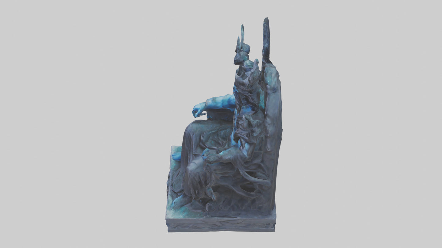 3D model Hades statue model VR / AR / low-poly