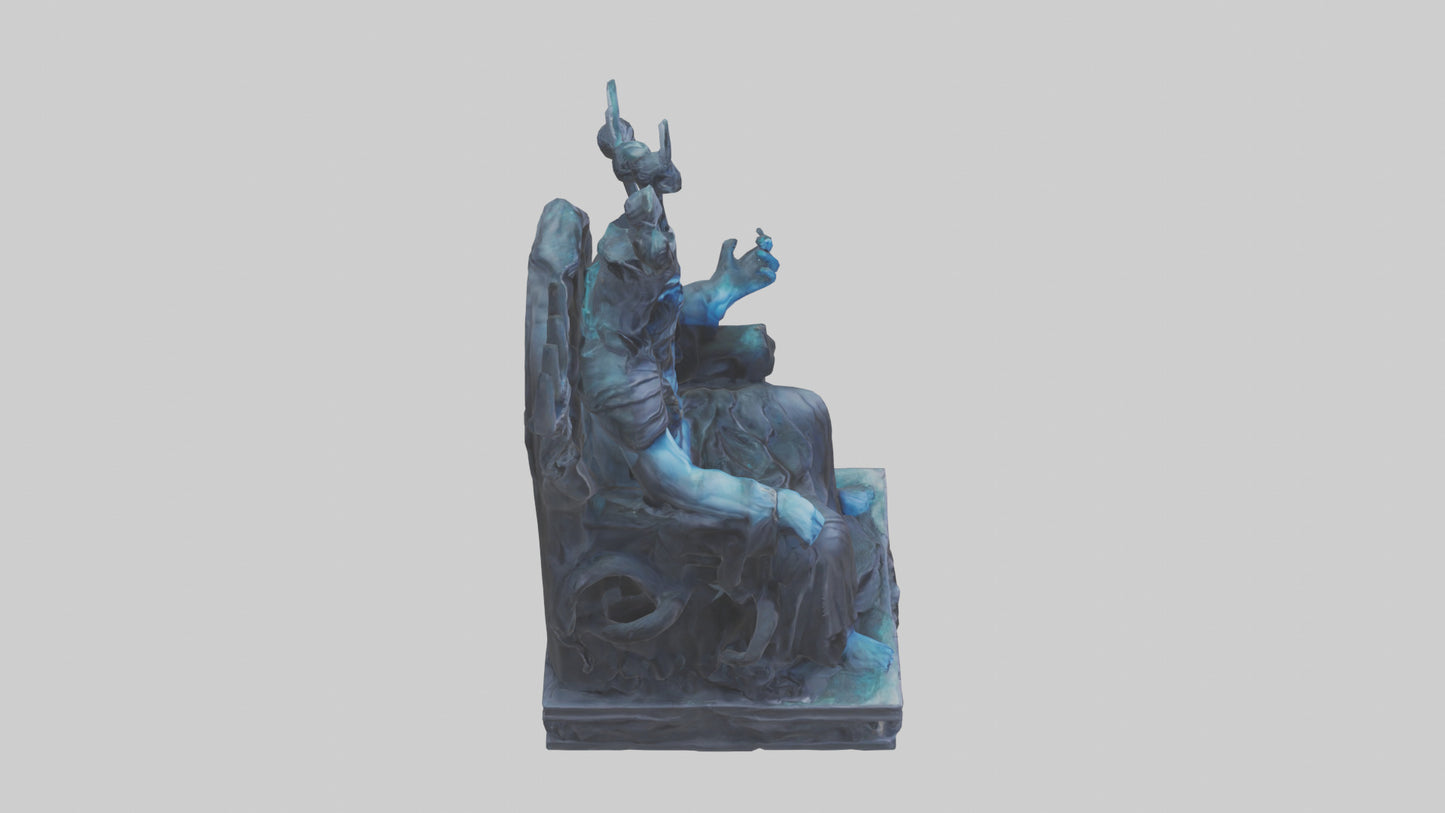 3D model Hades statue model VR / AR / low-poly