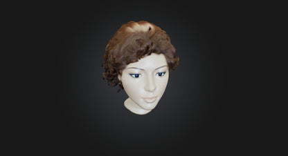 3D model hair wig  VR / AR / low-poly