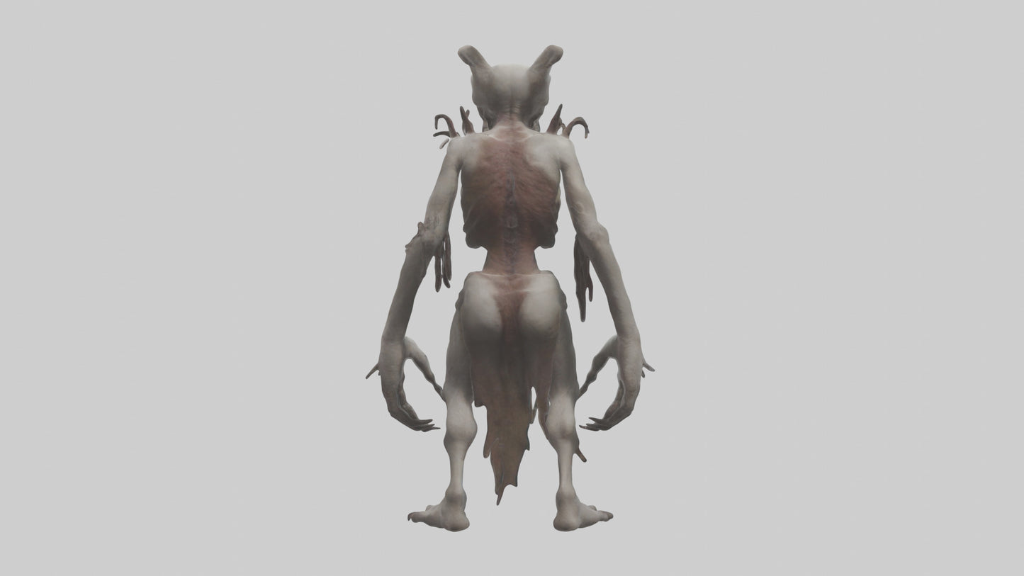 3D model Halfdead creature model VR / AR / low-poly