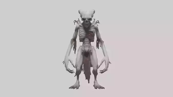 3D model Halfdead creature model VR / AR / low-poly