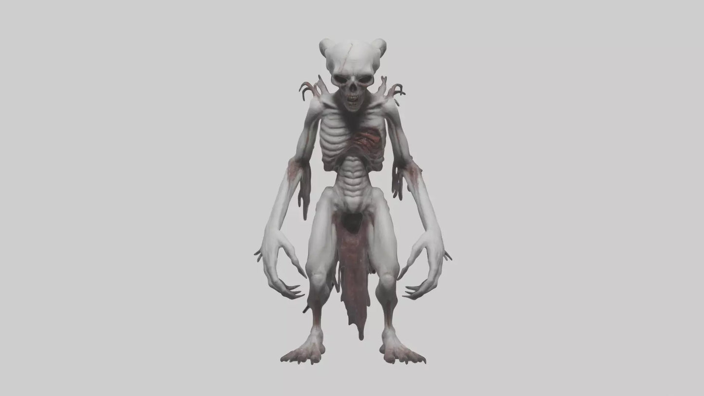 3D model Halfdead creature model VR / AR / low-poly