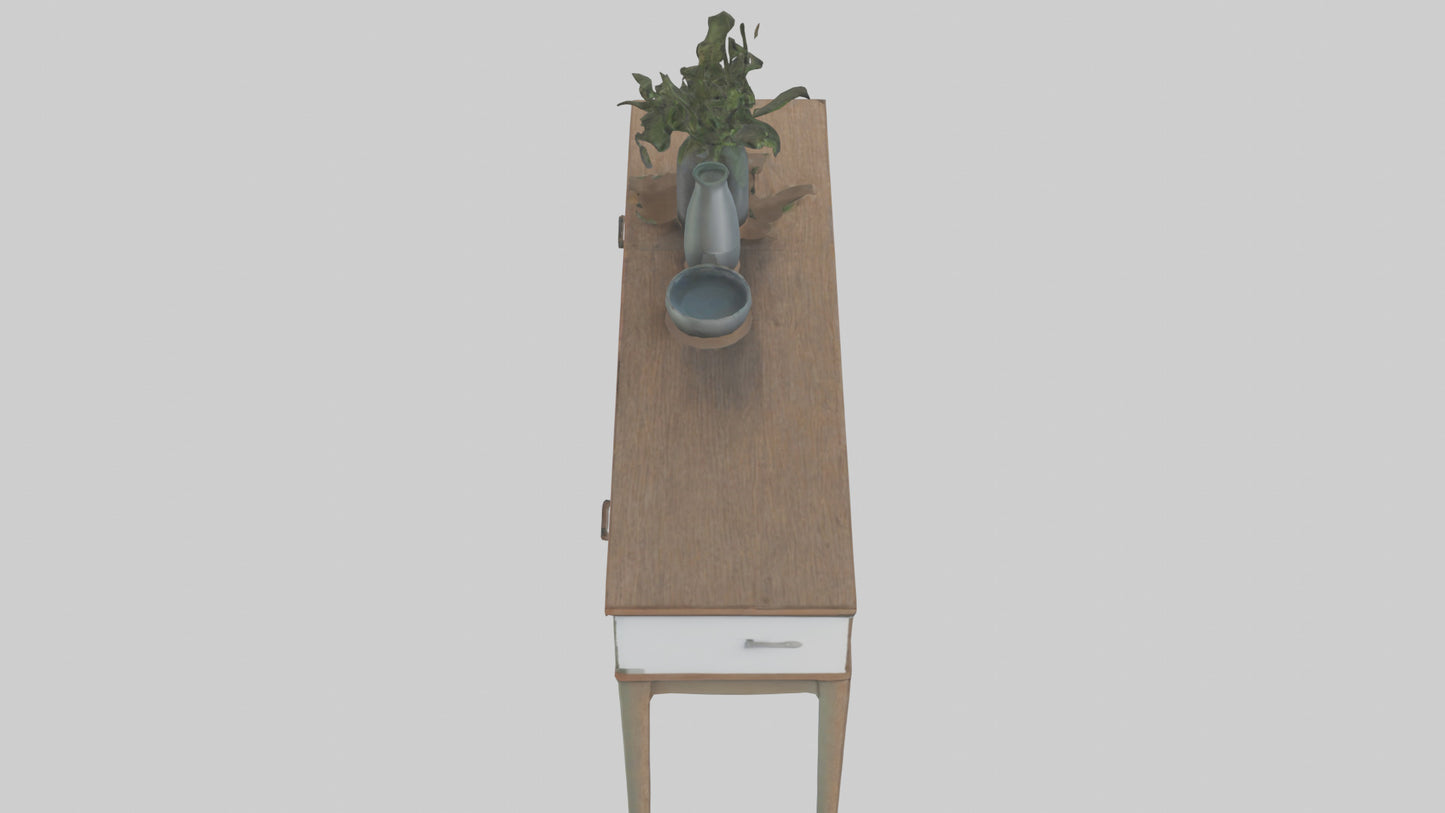 Hallway table model VR / AR / low-poly
