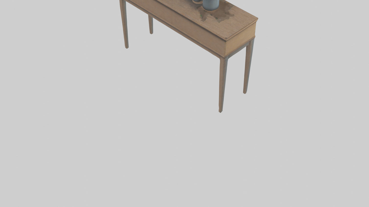 Hallway table model VR / AR / low-poly