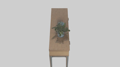 Hallway table model VR / AR / low-poly