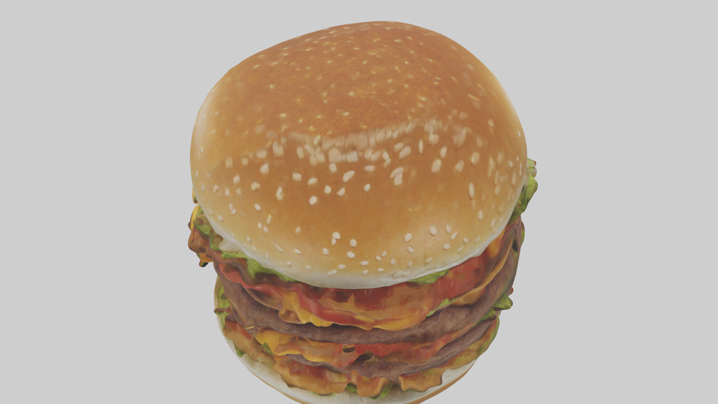 3D model Hamburger model VR / AR / low-poly