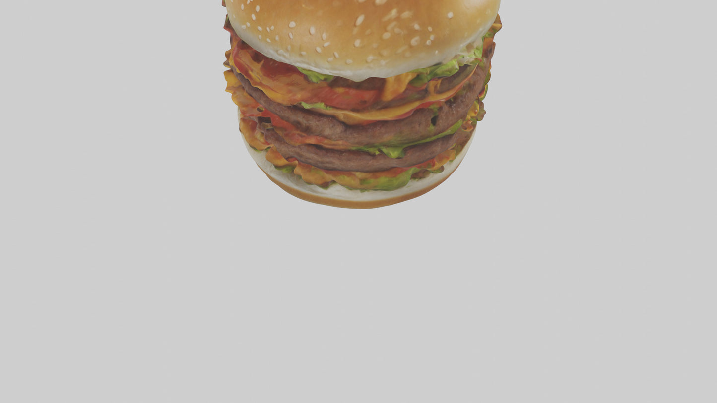 3D model Hamburger model VR / AR / low-poly