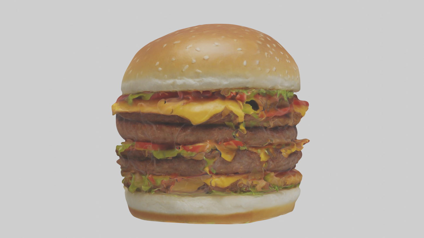 3D model Hamburger model VR / AR / low-poly