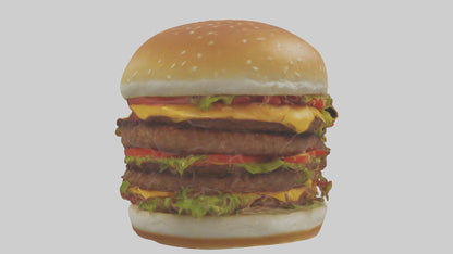 3D model Hamburger model VR / AR / low-poly
