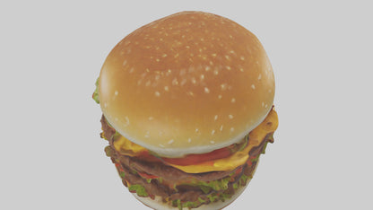 3D model Hamburger model VR / AR / low-poly