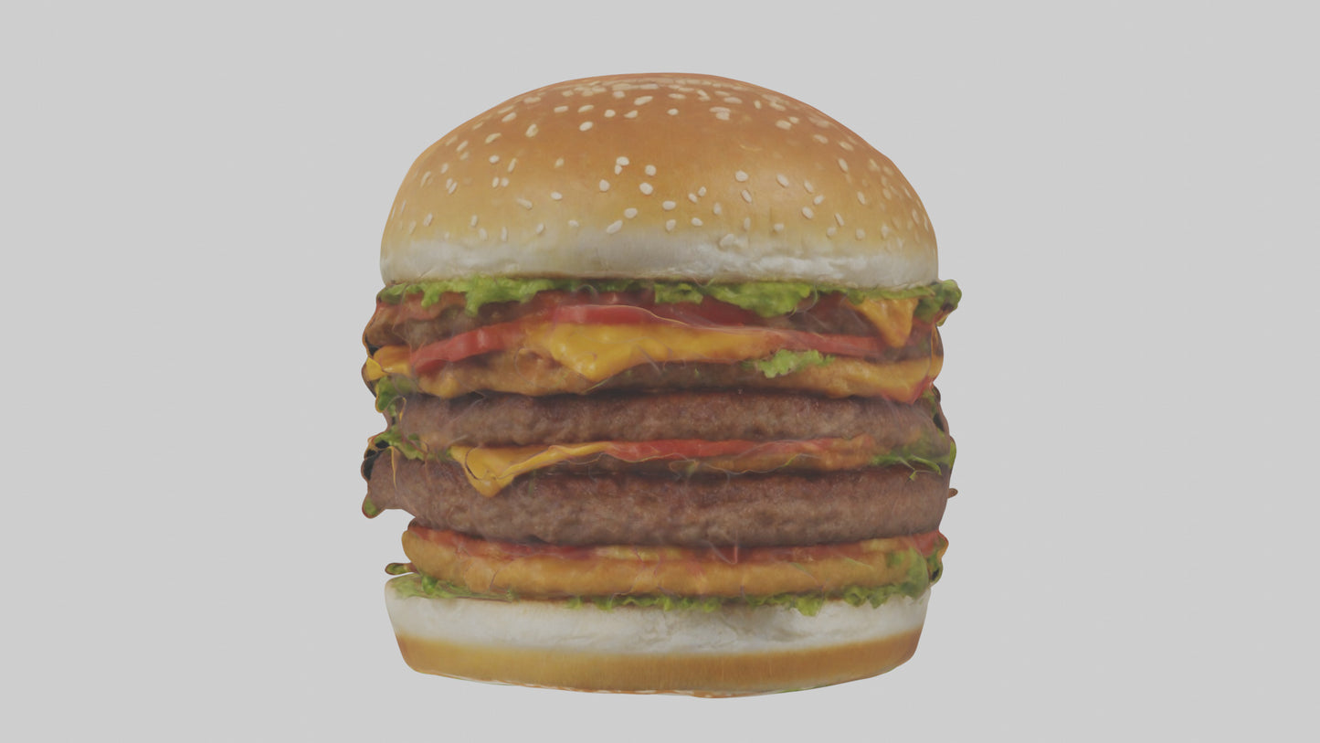 3D model Hamburger model VR / AR / low-poly