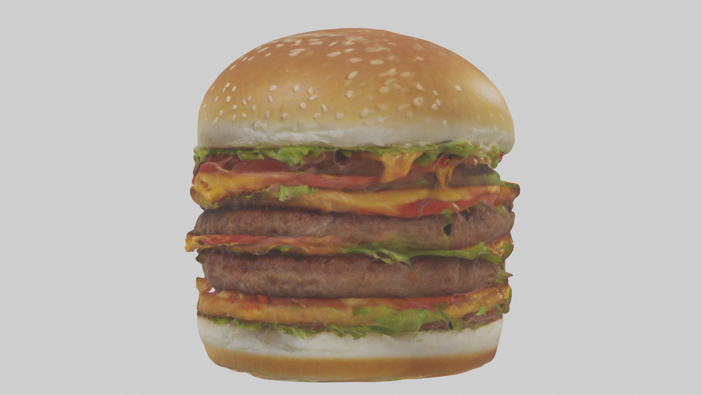 3D model Hamburger model VR / AR / low-poly