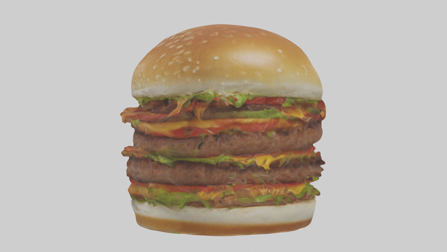 3D model Hamburger model VR / AR / low-poly