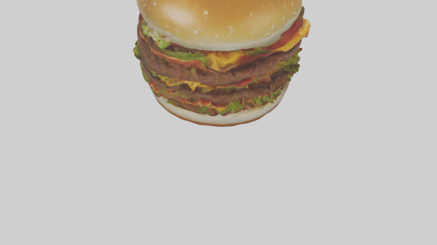 3D model Hamburger model VR / AR / low-poly