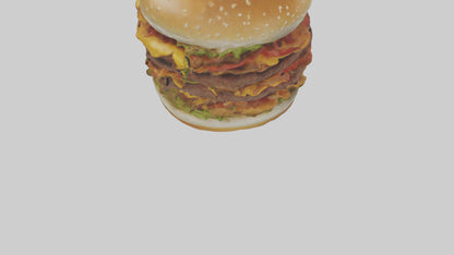 3D model Hamburger model VR / AR / low-poly