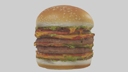 3D model Hamburger model VR / AR / low-poly