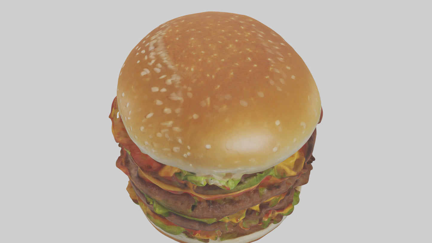 3D model Hamburger model VR / AR / low-poly