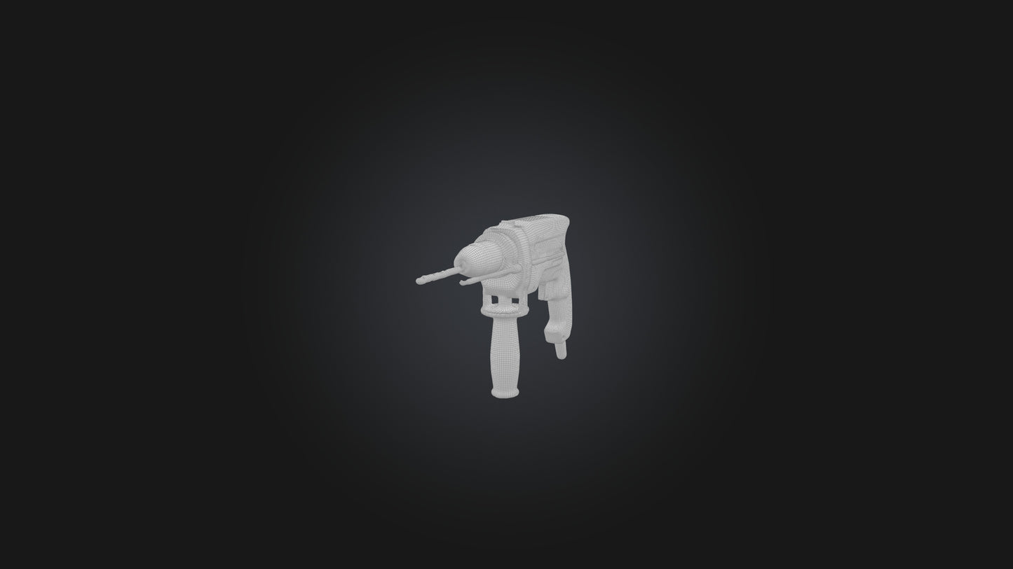 3D model Hammer Drill VR / AR / low-poly