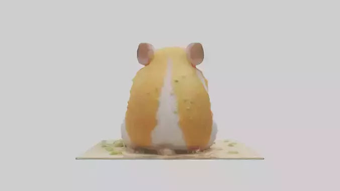 3D model Hamster eating seeds model VR / AR / low-poly