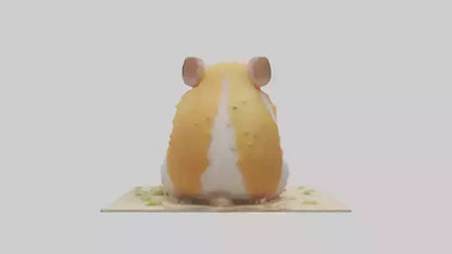 3D model Hamster eating seeds model VR / AR / low-poly
