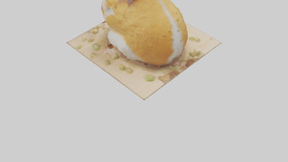3D model Hamster eating seeds model VR / AR / low-poly