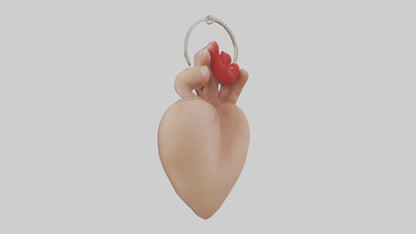 3D model Hand heart keychain model VR / AR / low-poly