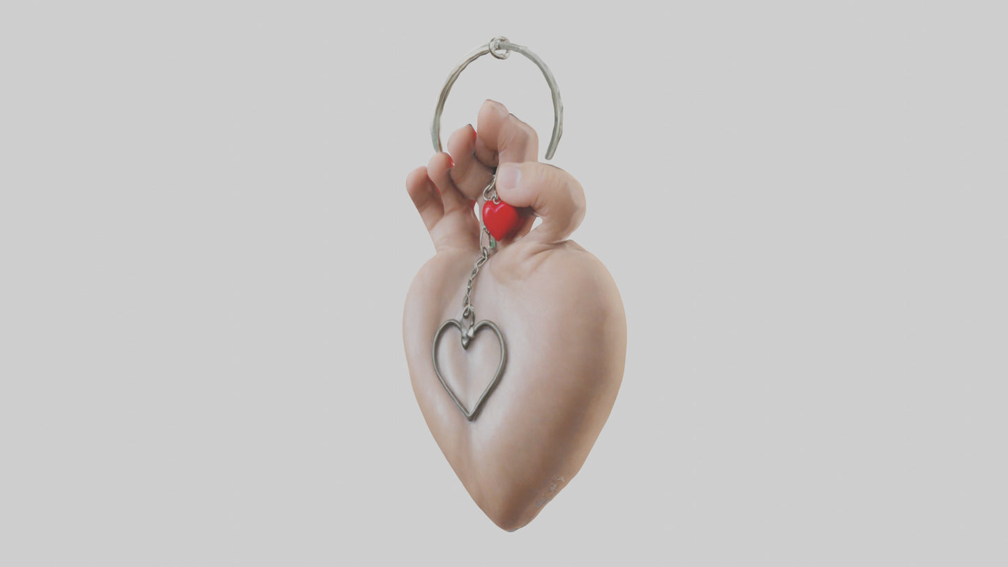 3D model Hand heart keychain model VR / AR / low-poly