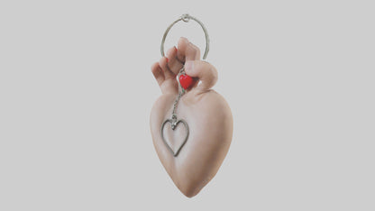 3D model Hand heart keychain model VR / AR / low-poly