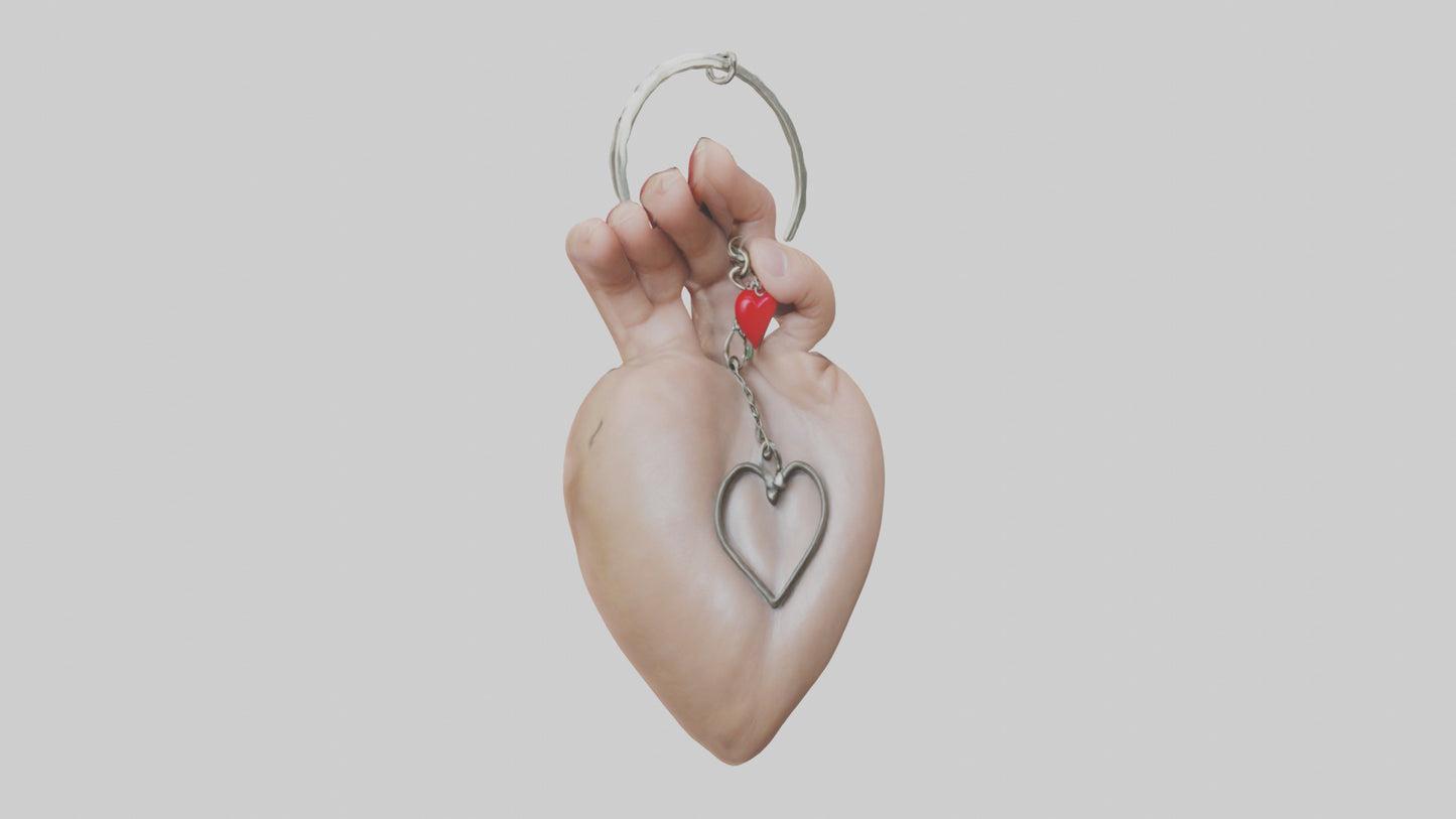 3D model Hand heart keychain model VR / AR / low-poly