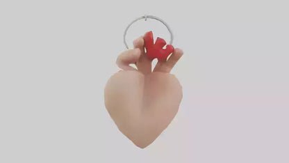 3D model Hand heart keychain model VR / AR / low-poly