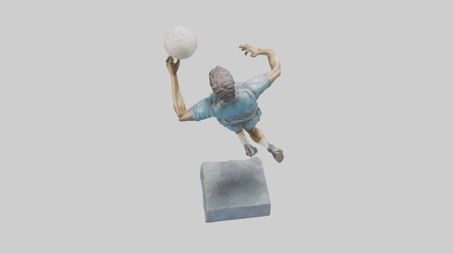 3D model Handball Player in Action statue model VR / AR / low-poly
