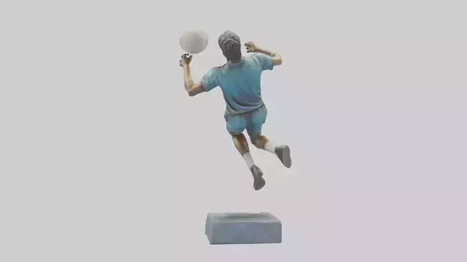 3D model Handball Player in Action statue model VR / AR / low-poly