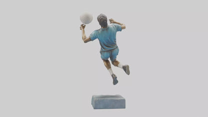 3D model Handball Player in Action statue model VR / AR / low-poly