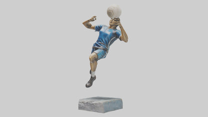 3D model Handball Player in Action statue model VR / AR / low-poly