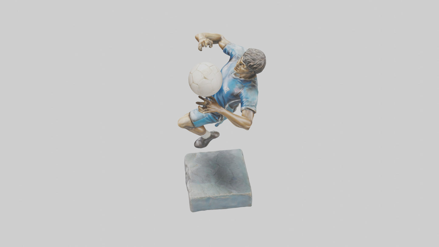 3D model Handball Player in Action statue model VR / AR / low-poly