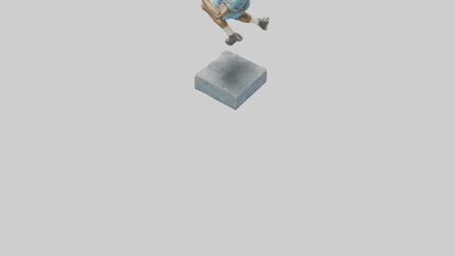3D model Handball Player in Action statue model VR / AR / low-poly