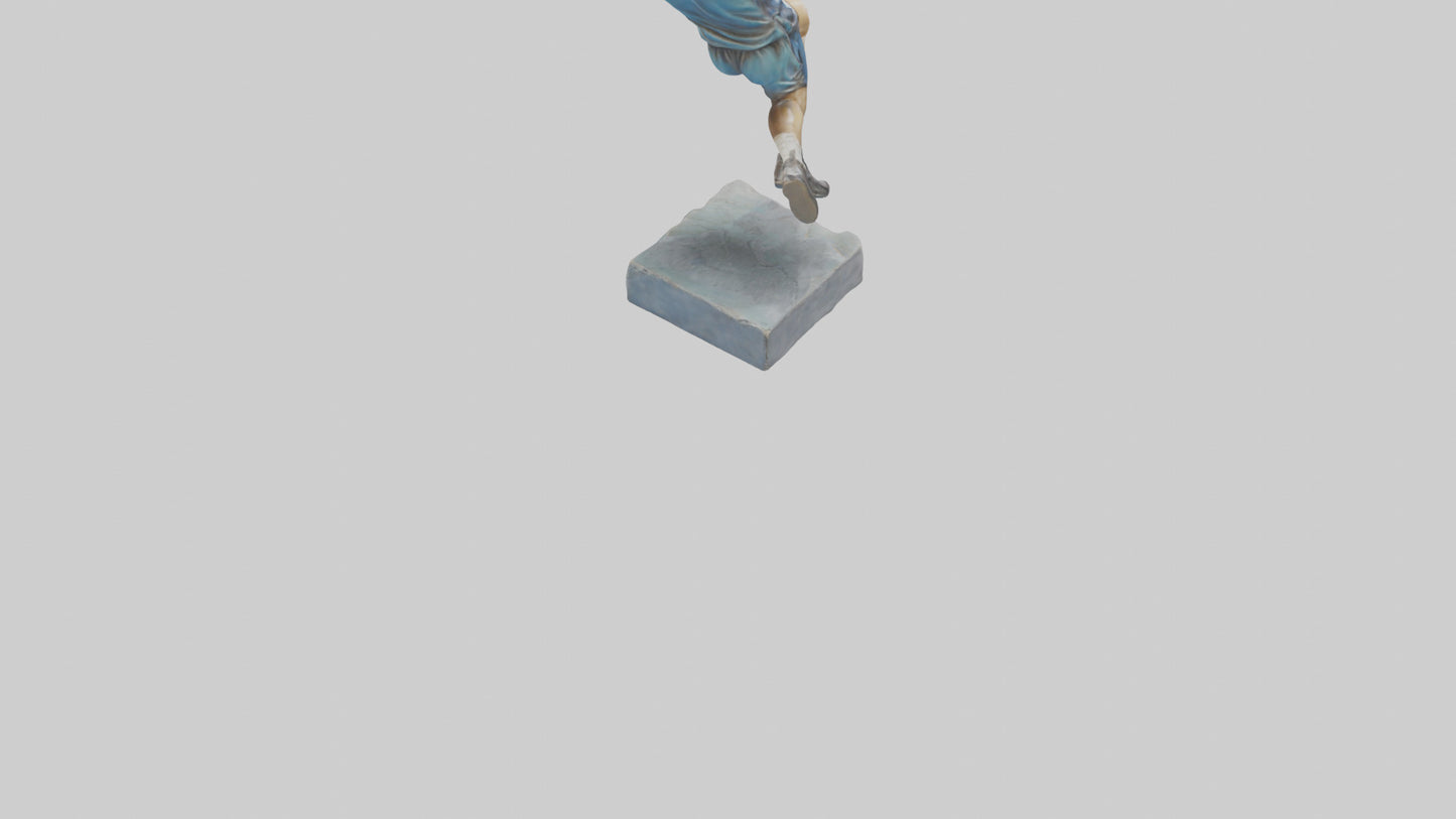 3D model Handball Player in Action statue model VR / AR / low-poly