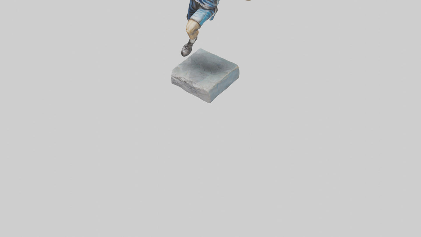 3D model Handball Player in Action statue model VR / AR / low-poly