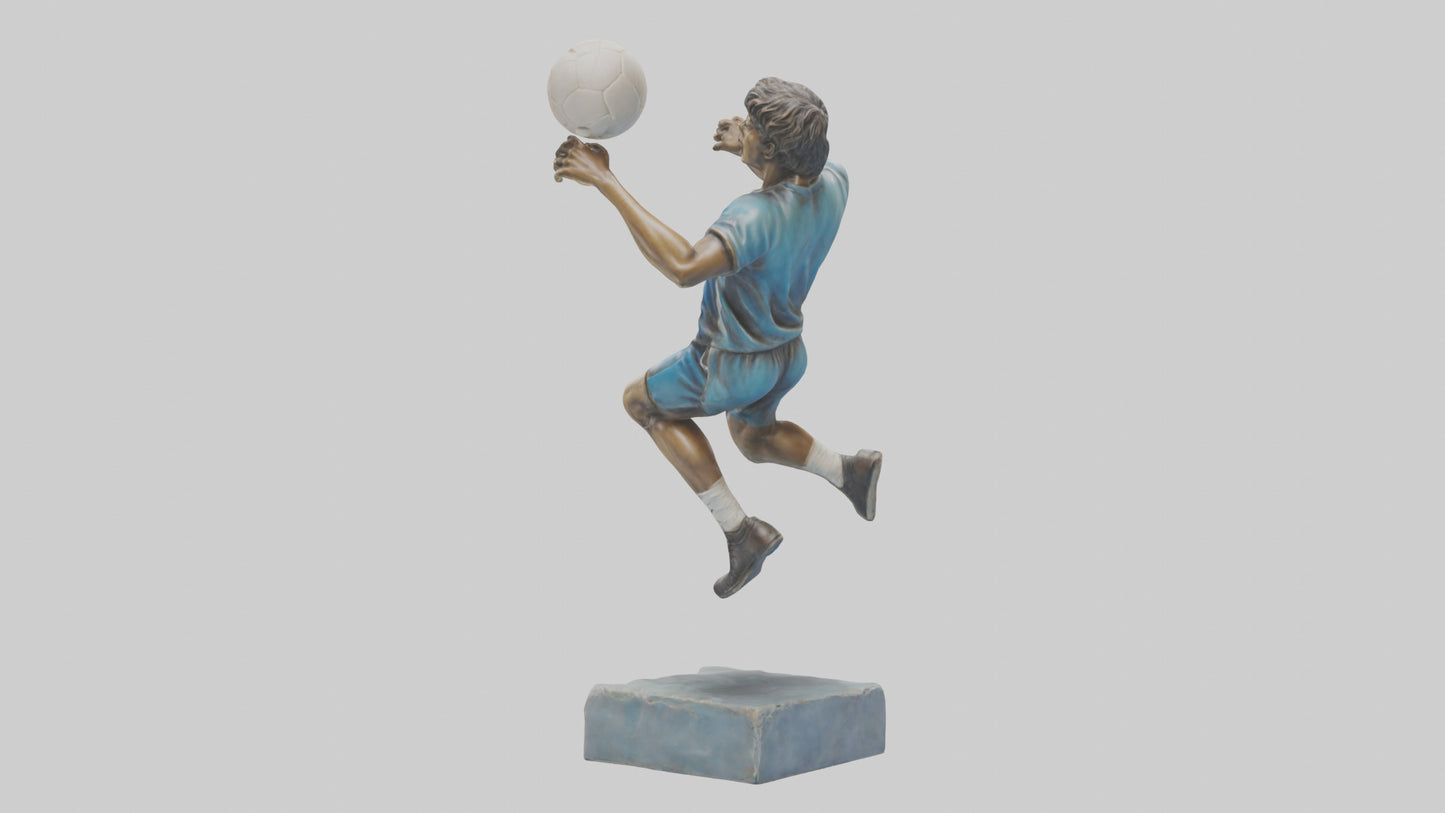 3D model Handball Player in Action statue model VR / AR / low-poly