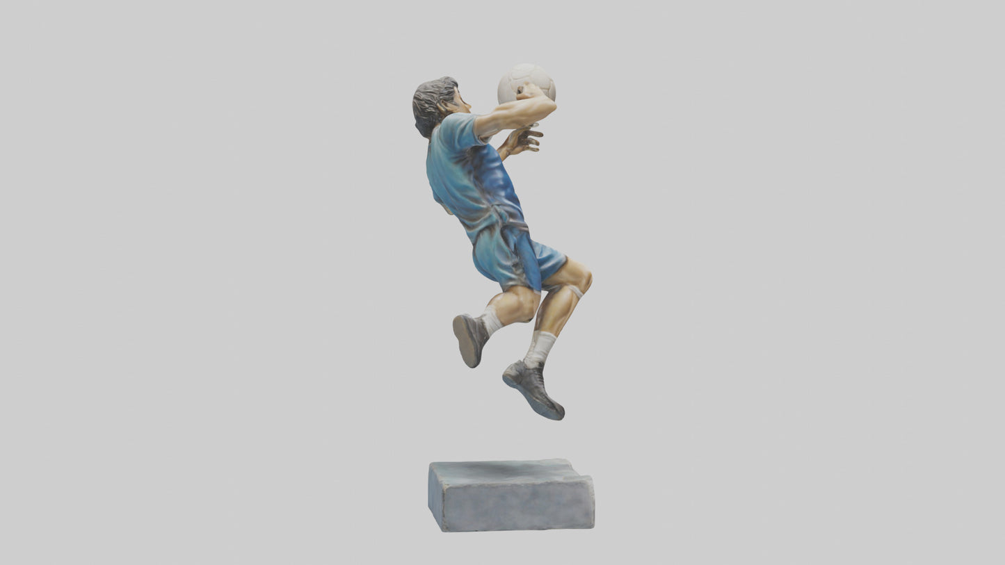 3D model Handball Player in Action statue model VR / AR / low-poly
