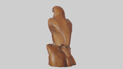 3D model Handcarved wood statue model VR / AR / low-poly