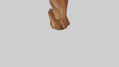 3D model Handcarved wood statue model VR / AR / low-poly