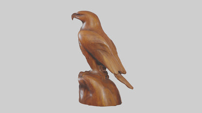 3D model Handcarved wood statue model VR / AR / low-poly