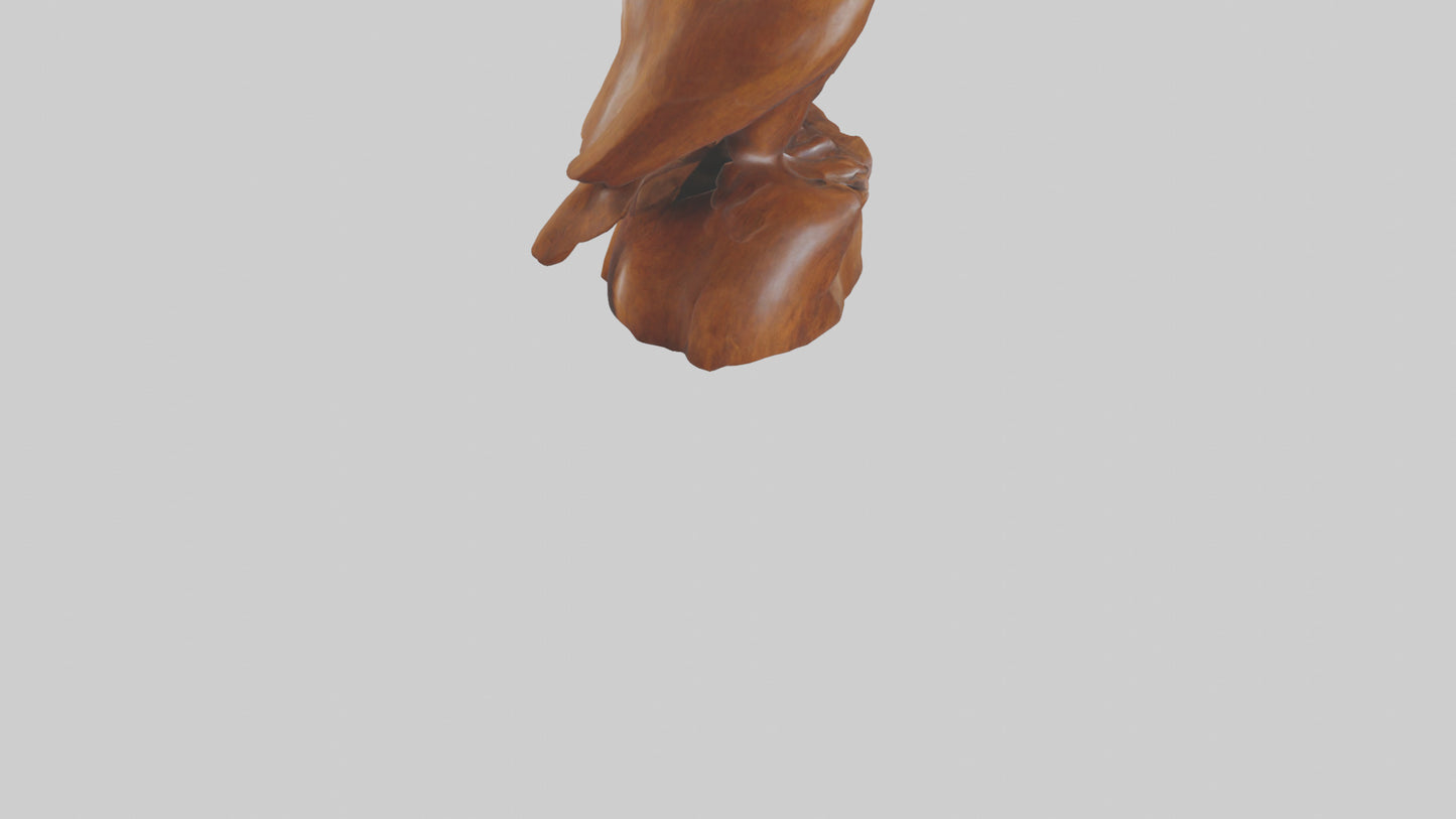 3D model Handcarved wood statue model VR / AR / low-poly