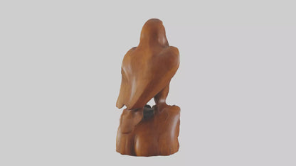 3D model Handcarved wood statue model VR / AR / low-poly