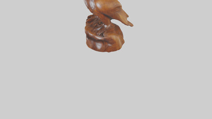 3D model Handcarved wood statue model VR / AR / low-poly