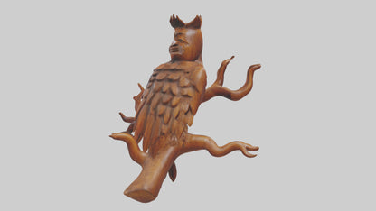 3D model Handcarved Wooden Art VR / AR / low-poly