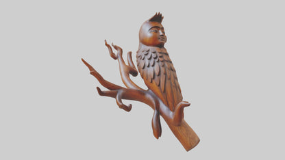 3D model Handcarved Wooden Art VR / AR / low-poly