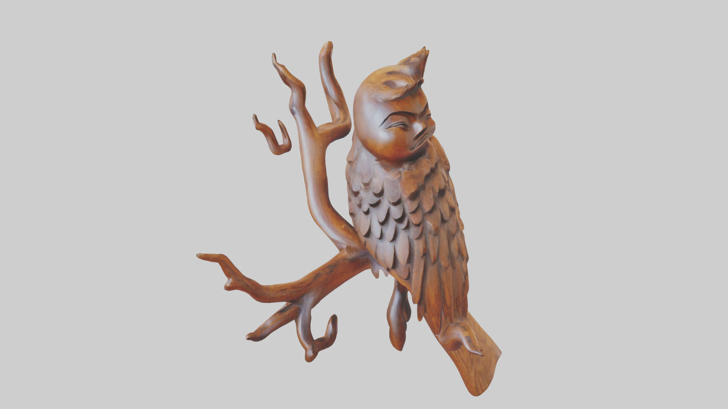 3D model Handcarved Wooden Art VR / AR / low-poly