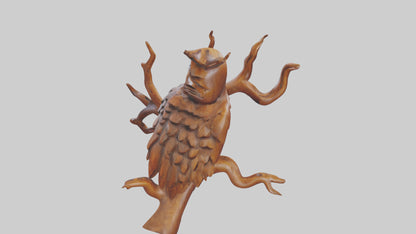 3D model Handcarved Wooden Art VR / AR / low-poly